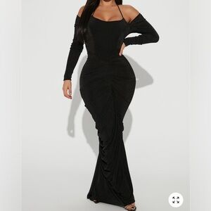 Elegant Black Off-Shoulder Dress